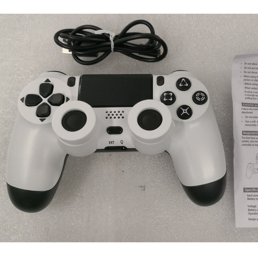 Wireless Controller for PlayStation 4 (PS4) & PC DualShock 4 Style White & Black